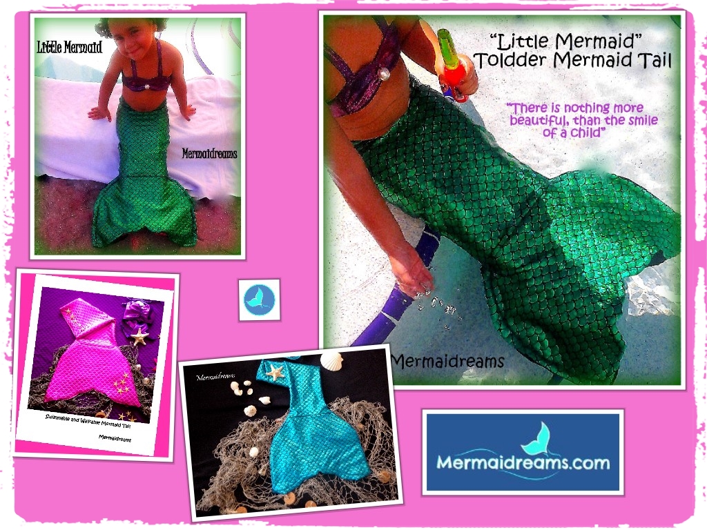 Baby And Toddler Mermaid Tail. Handmade By Mermaidreams. Matching Top Included